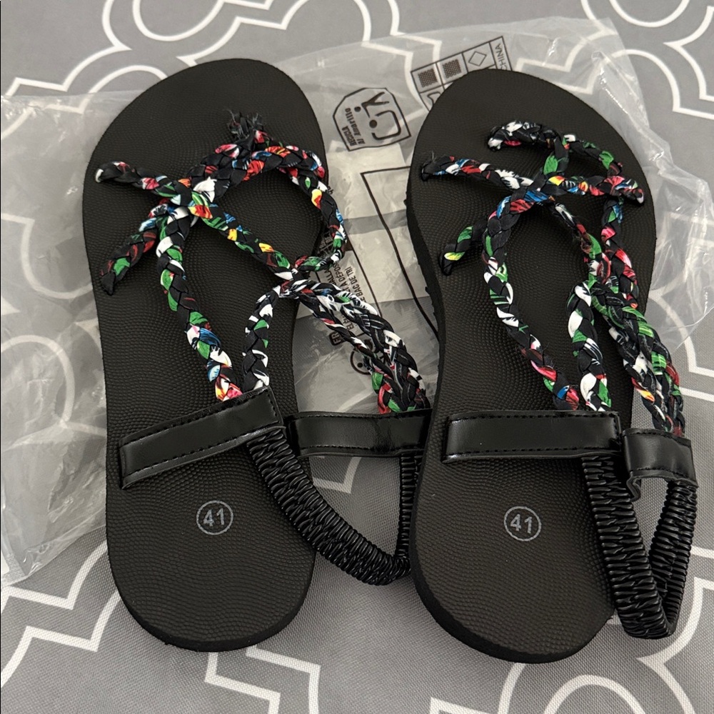 Colorful Braided Sandals